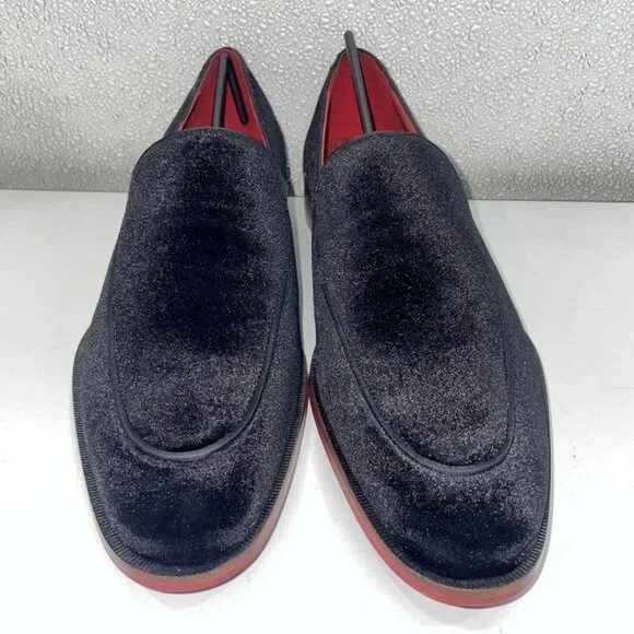 Carlos Santana Men's Black Prince Velvet Loafers Size 9.5D